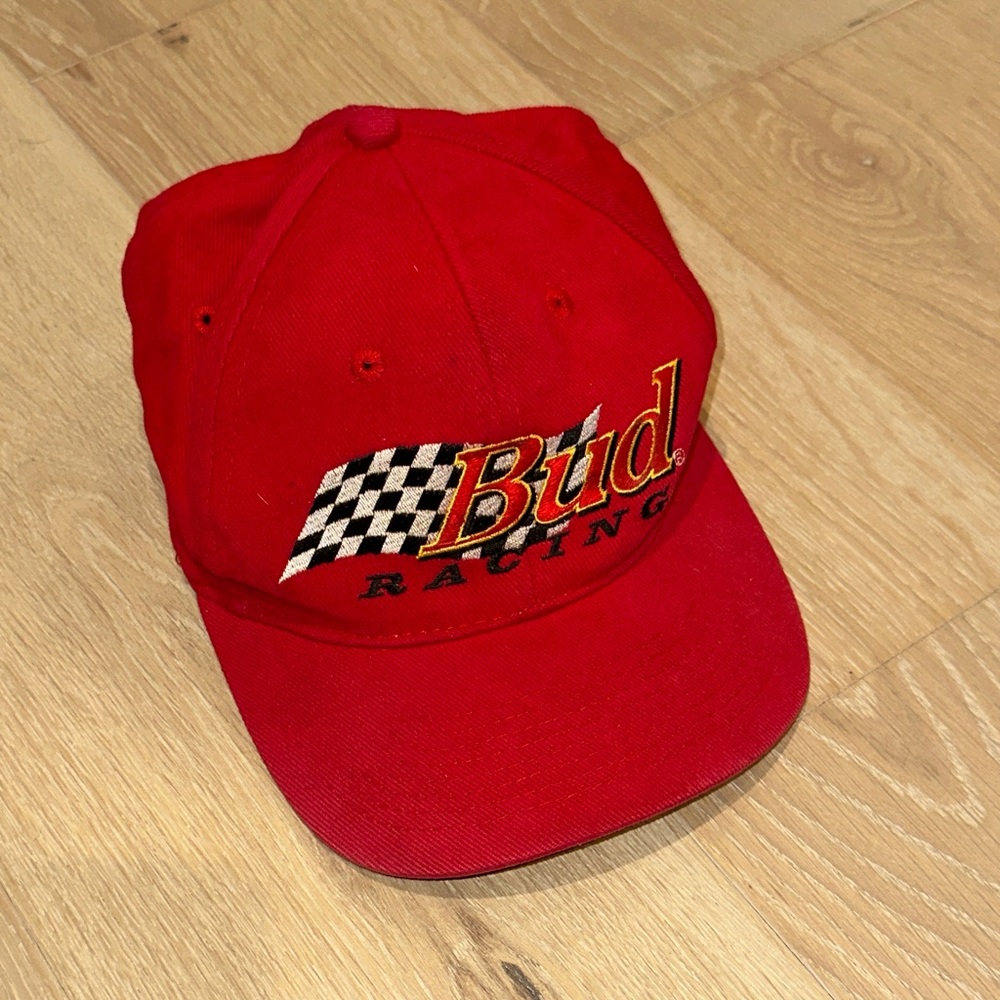 Vintage Budweiser Racing Trucker Hat